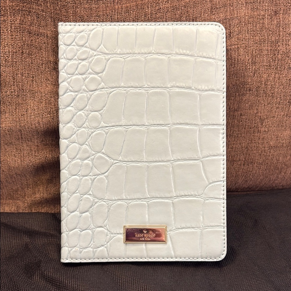 Lacoste White Crocodile Embossed Tablet Case